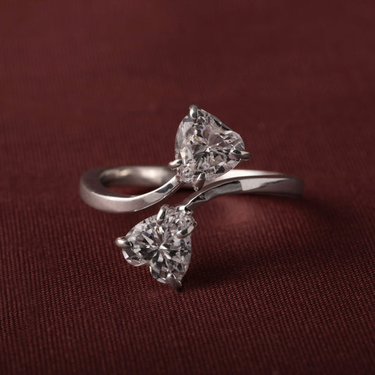 Double heart ring