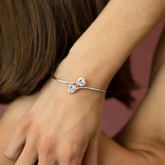 Double heart bracelet