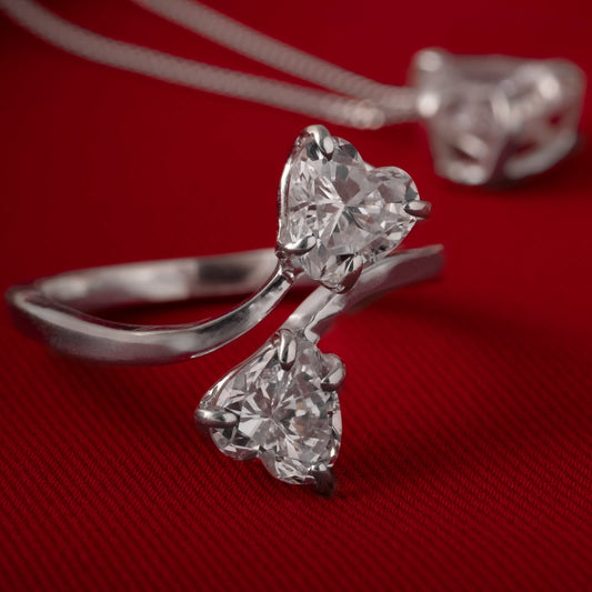 Double heart ring